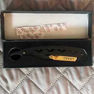 New Black and Gold Men's Lisaaz straight razor